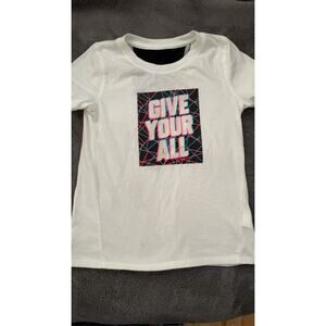 Athletic Works Small/6 Girls T-Shirt White Inspire